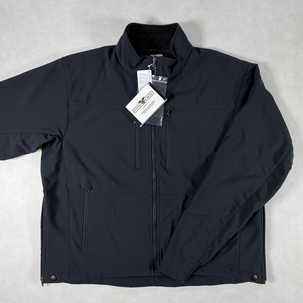 Flying Cross Men XL Black Police Duty Jacket Softshell F1 Tactical Zip Coat NEW